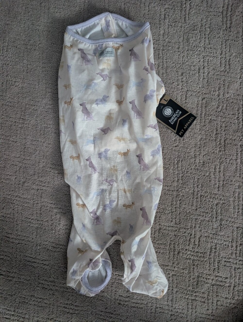 American Kennel Club Button Up Dog Pajamas Size Large NWT